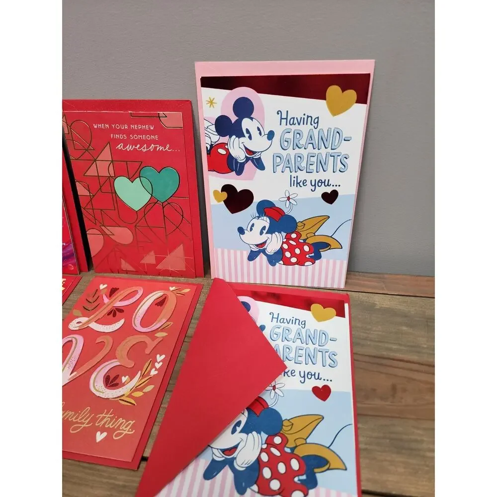 Lot of 8 Hallmark Valentine's day Greeting Cards New Niece Nephew Grandkids